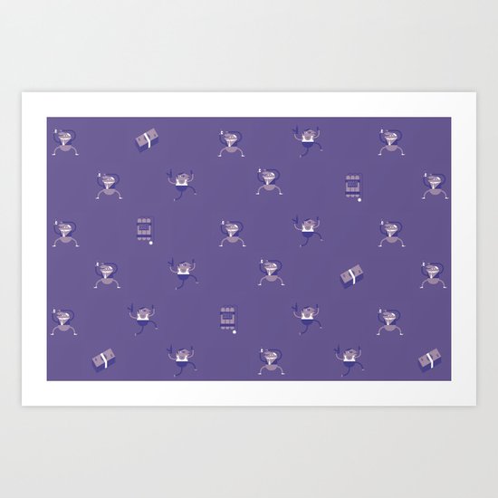 Movie Patterns - "Saturday Action" Art Print