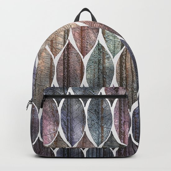Metallic Leaf Pattern 2 Backpack