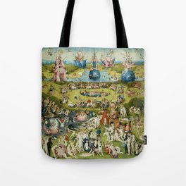 Hieronymus Bosch The Garden Of Earthly Delights Tote Bag | Gardenofdelights, Gardenofearthlydelights, Fineart, Fantasy, Hieronymusbosch, Painting, Triptych, Bestiary, Vintage, Renaissance 