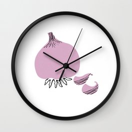 Graphic Garlic Wall Clock