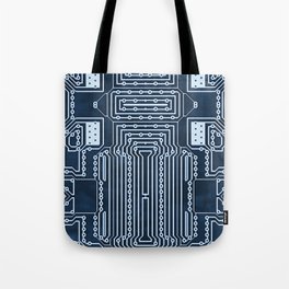 Blue Geek Motherboard Circuit Pattern Tote Bag
