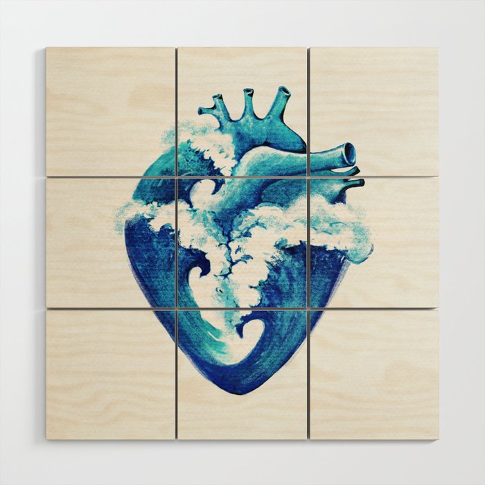 Left my Heart in the Ocean Wood Wall Art