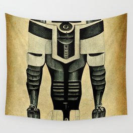 Retro-Futurist Robot Wall Tapestry