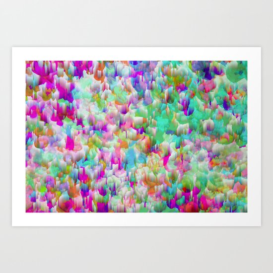 Neon Rain Art Print