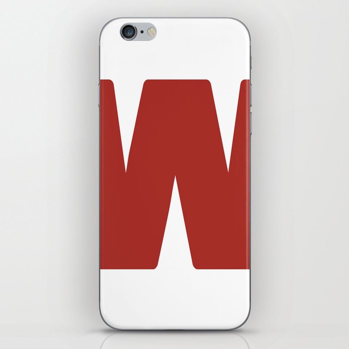 W (Maroon & White Letter) iPhone Skin