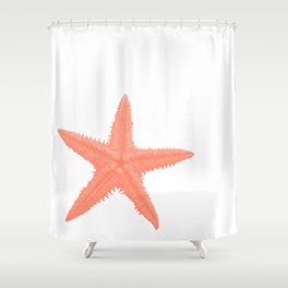 Coral Starfish Shower Curtain