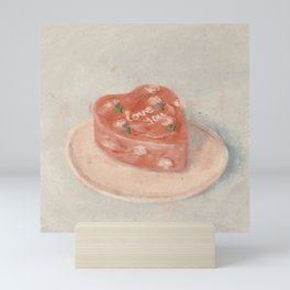 Heart cake Mini Art Print