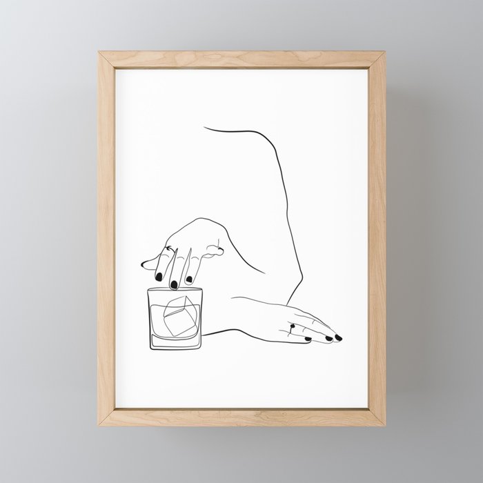 Whiskey Woman Framed Mini Art Print