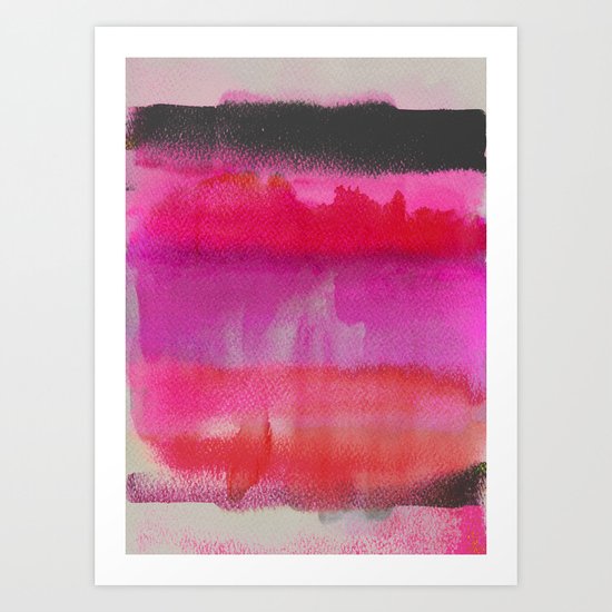 Red on Pink Art Print