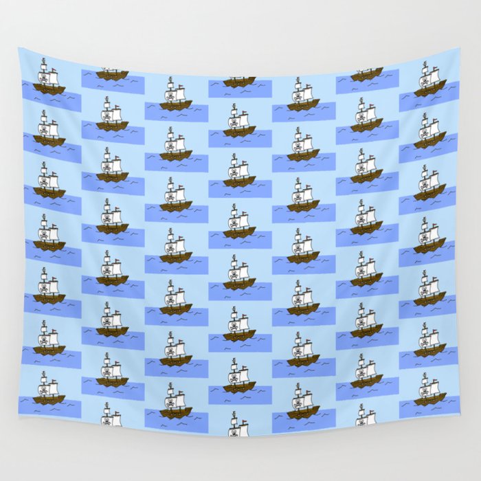 Pirate Ship Wall Tapestry
