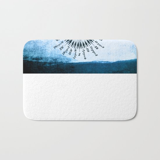 Windrose blue version Bath Mat
