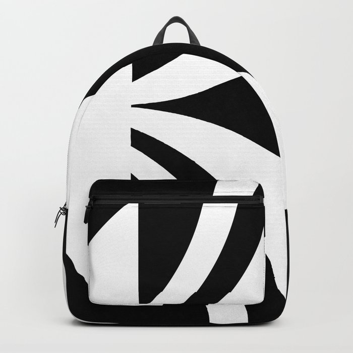 Monochrome Harmony: Geometric Mid-Century Elegance Backpack
