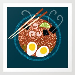 Ramen Noodles for Lunch Art Print