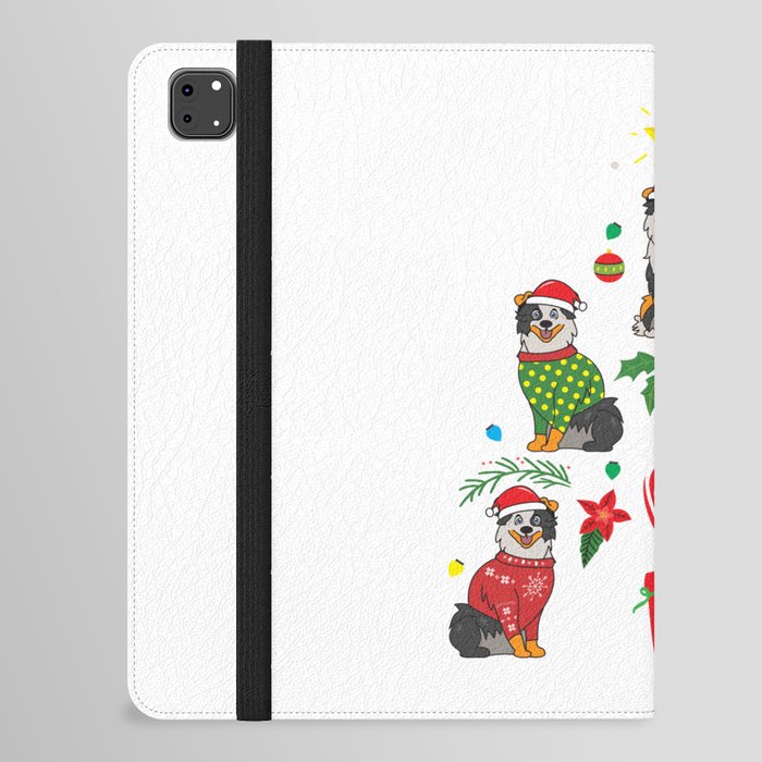 Australian Shepherd Christmas Ornament Tree iPad Folio Case