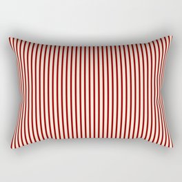 [ Thumbnail: Beige and Dark Red Colored Pattern of Stripes Rectangular Pillow ]