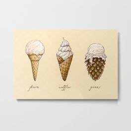 Ice Cream Cones Metal Print