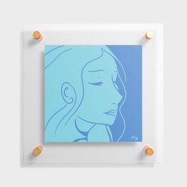serene blue Floating Acrylic Print