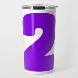 2 (Violet & White Number) Travel Mug