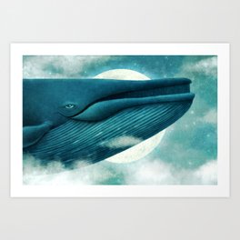 Dream of the Blue Whale  Art Print