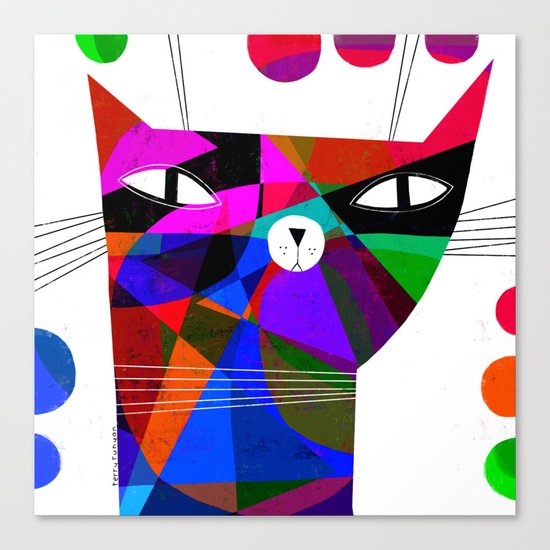 MOSAIC CAT Canvas Print