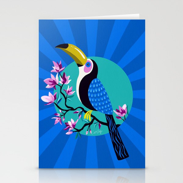 Tropical Toucan – Turquoise & Blue Stationery Cards