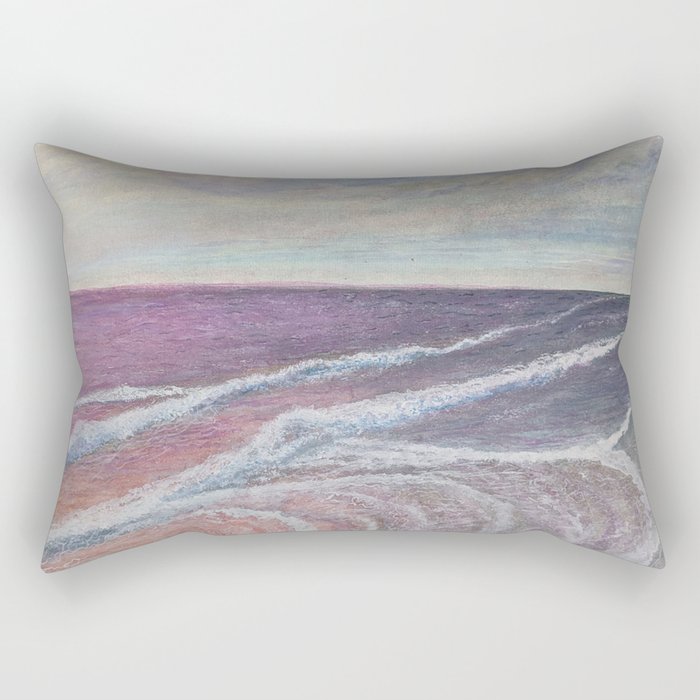 Seascape 'Crimson Waters' Rectangular Pillow