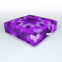 Purple Kaleidoscope Hexagons Outdoor Floor Cushion