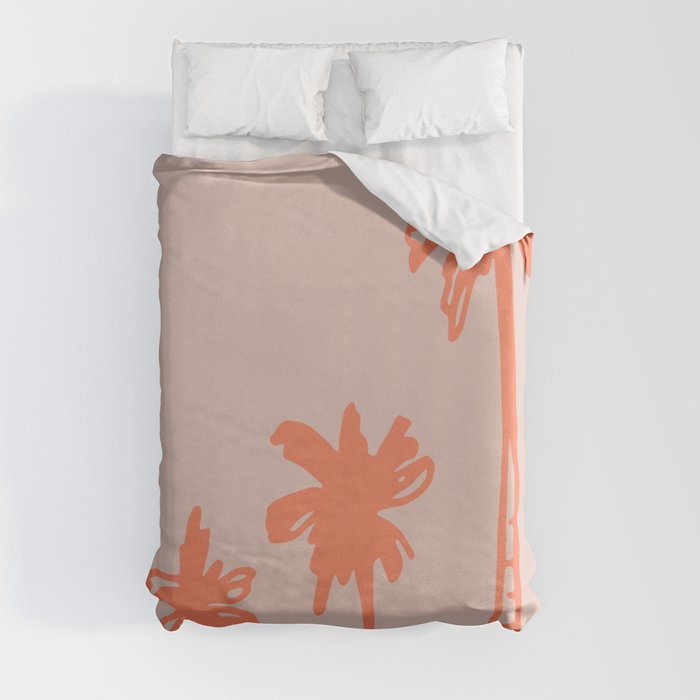 Minimal California Palm Trees  Duvet Cover