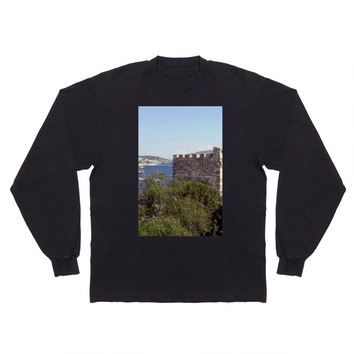 Bodrum Castle tower sea view Long Sleeve T Shirt