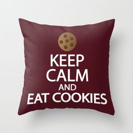 Keep calm and eat cookies Throw Pillow