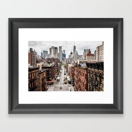 New York City Skyline (Brooklyn, Queens, Manhattan) Framed Art Print