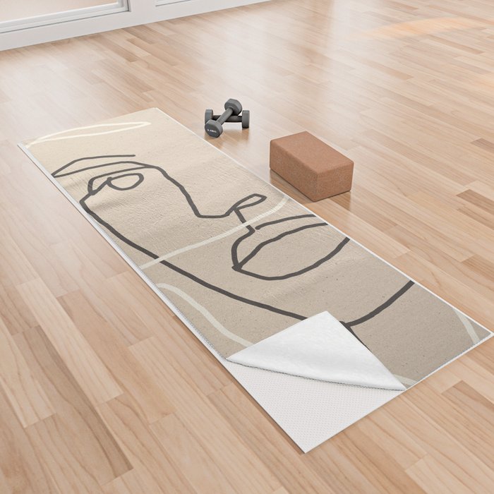 Abstract Face 17 Yoga Towel