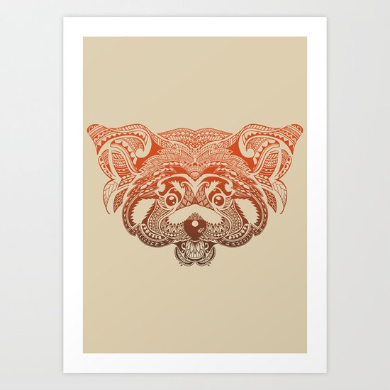 Polynesian Red Panda Art Print