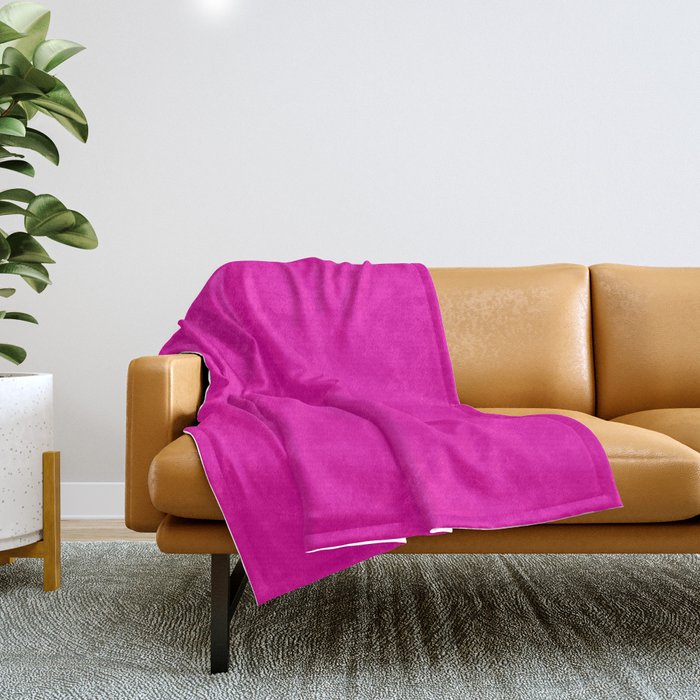 Hollywood Pink - Feminine Plain And Simple Throw Blanket
