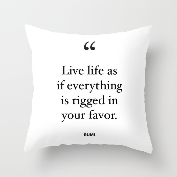 Rigged In Your Favor | Black & White Throw Pillow