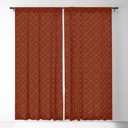 Harlequin Diamond Grid and Stripes Orange Apricot Coral Blackout Curtain