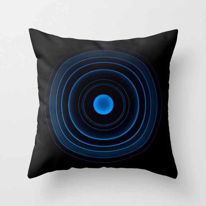 Blue Orbit Throw Pillow