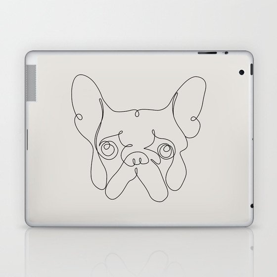 One Line French bulldog Laptop & iPad Skin