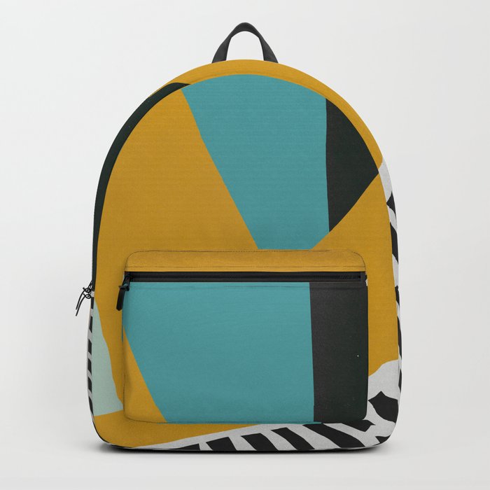 Mustard Citrus Abstract Backpack
