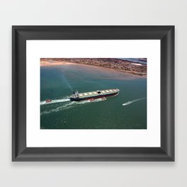 Ore Ship to Port Framed Art Print