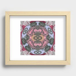 Boujee Boho Romantic Gothic Lace Mandala Recessed Framed Print