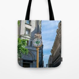 Argentina Photography - Clock In Down Town Buenos Aires In The Summer Tote Bag