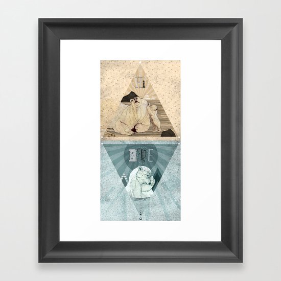 HI & BYE Framed Art Print
