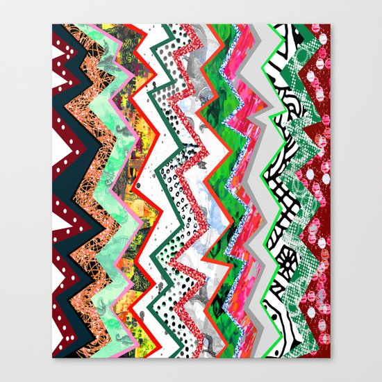 Candy Land Zigzags Canvas Print