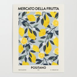 Fruit Market Positano Italy Poster