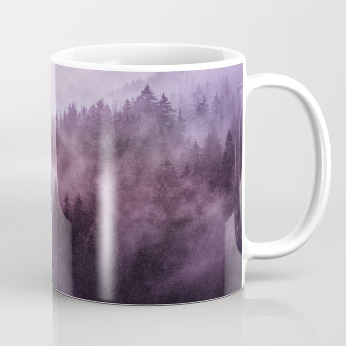 Excuse me, I’m lost // Laid Back In A Misty Foggy Wild Romantic Cascadia Trees Forest Covered In Fog Coffee Mug