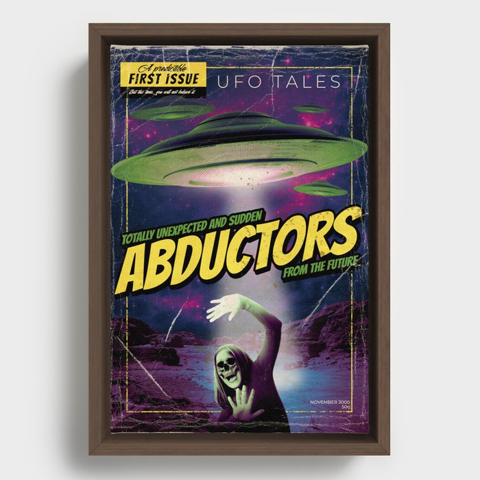 Abductors UFO Tales First Issue Framed Canvas