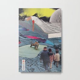 Acid Trip Metal Print | Volcano, Moon, Curated, Photomontage, Acidtrip, Lsd, Collage, Handmadecollage, Space, Surrealism 