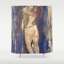 Death and Life By Edvard Munch Shower Curtain