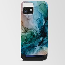 Salty Shores Abstract Painting iPhone Card Case